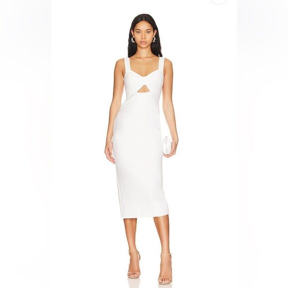 NEW Elliatt Rosa Bodycon Midi Dress Ivory Size Small - Picture 10 of 10